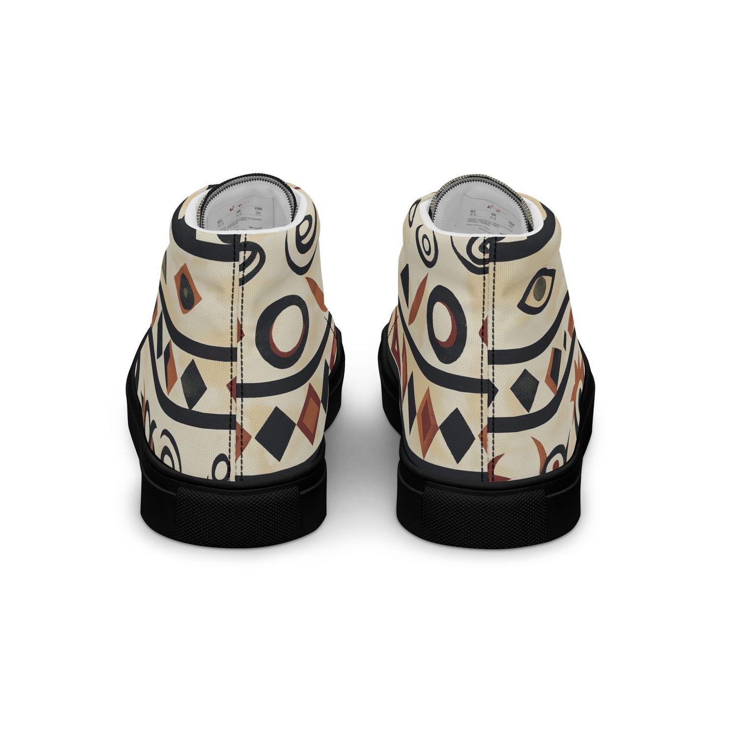 High Top Canvas Shoes – Amazigh Symbols and Berber Motifs
