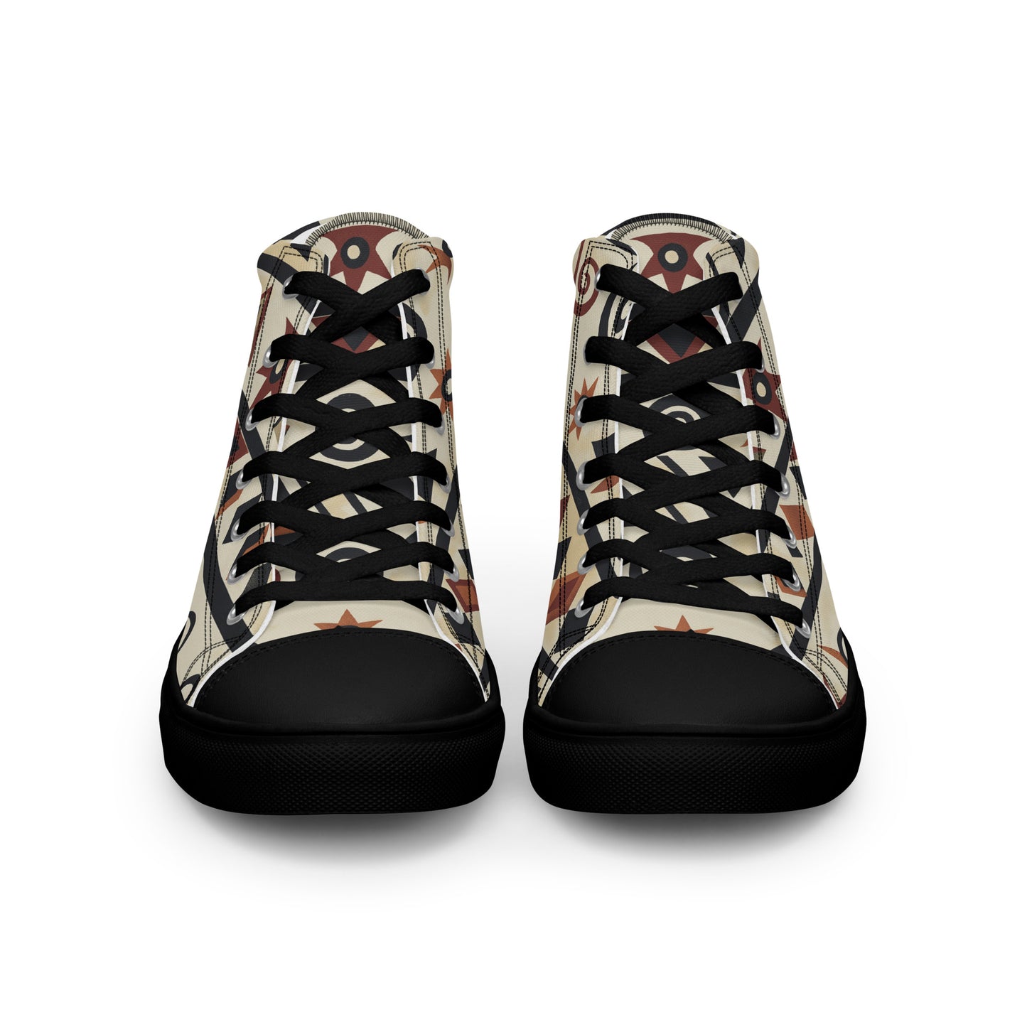 High Top Canvas Shoes – Amazigh Symbols and Berber Motifs