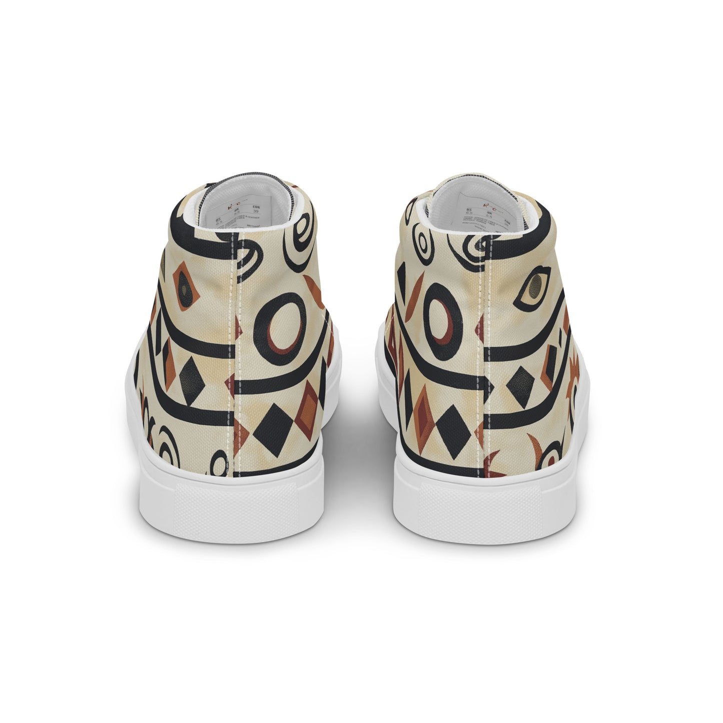 High Top Canvas Shoes – Amazigh Symbols and Berber Motifs