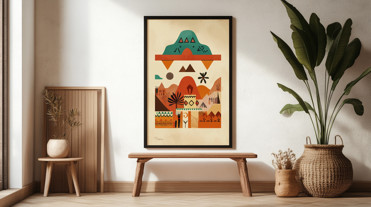 Beautiful framed poster berber theme
