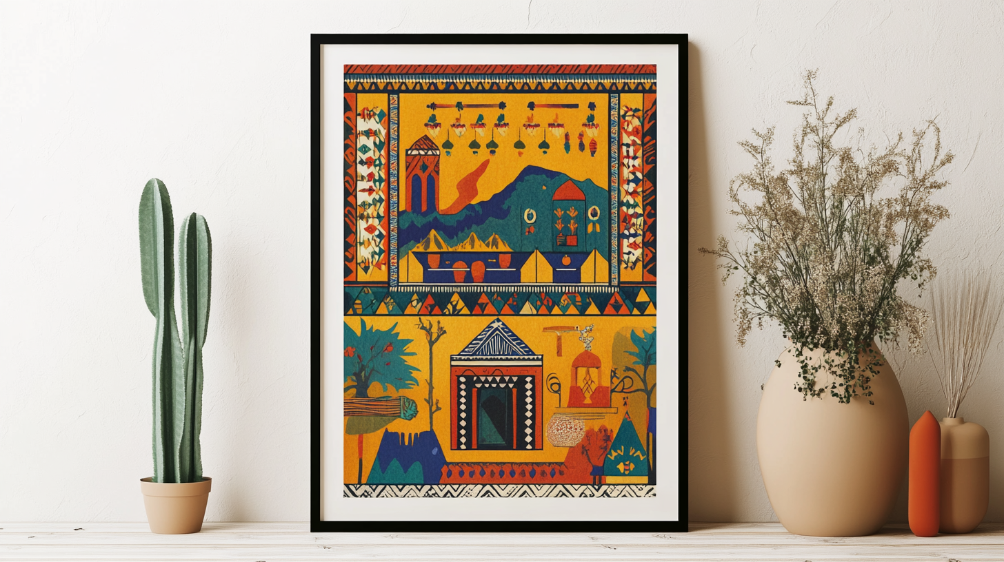 poster with beautiful berber design