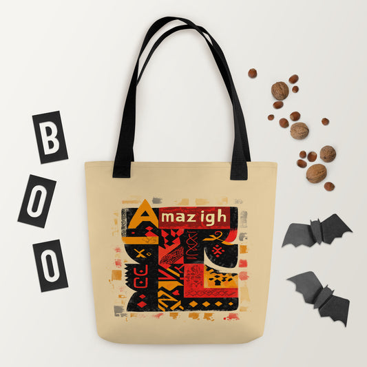 Amazigh Design Tote Bag – Traditional Berber Patterns and Modern Style