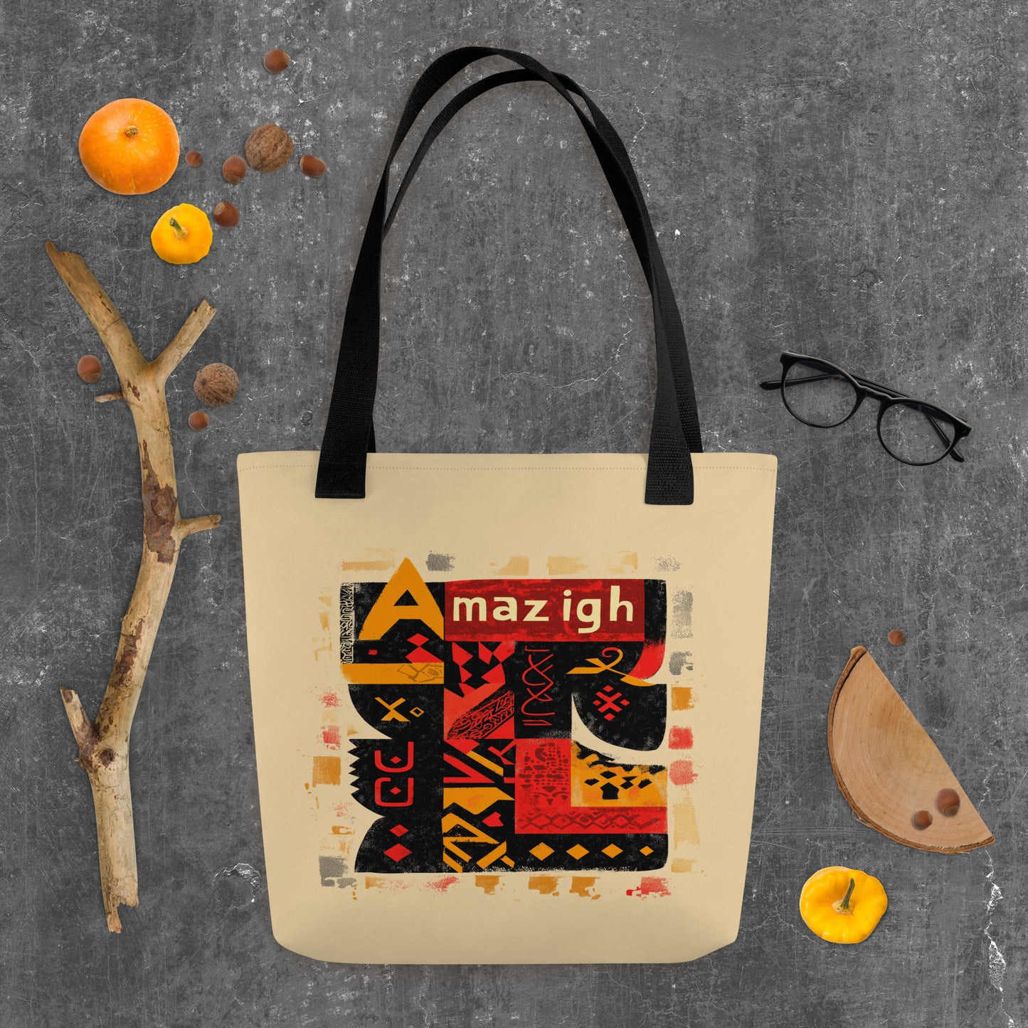 Sac fourre-tout au design amazigh – Motifs berbères traditionnels et style moderne