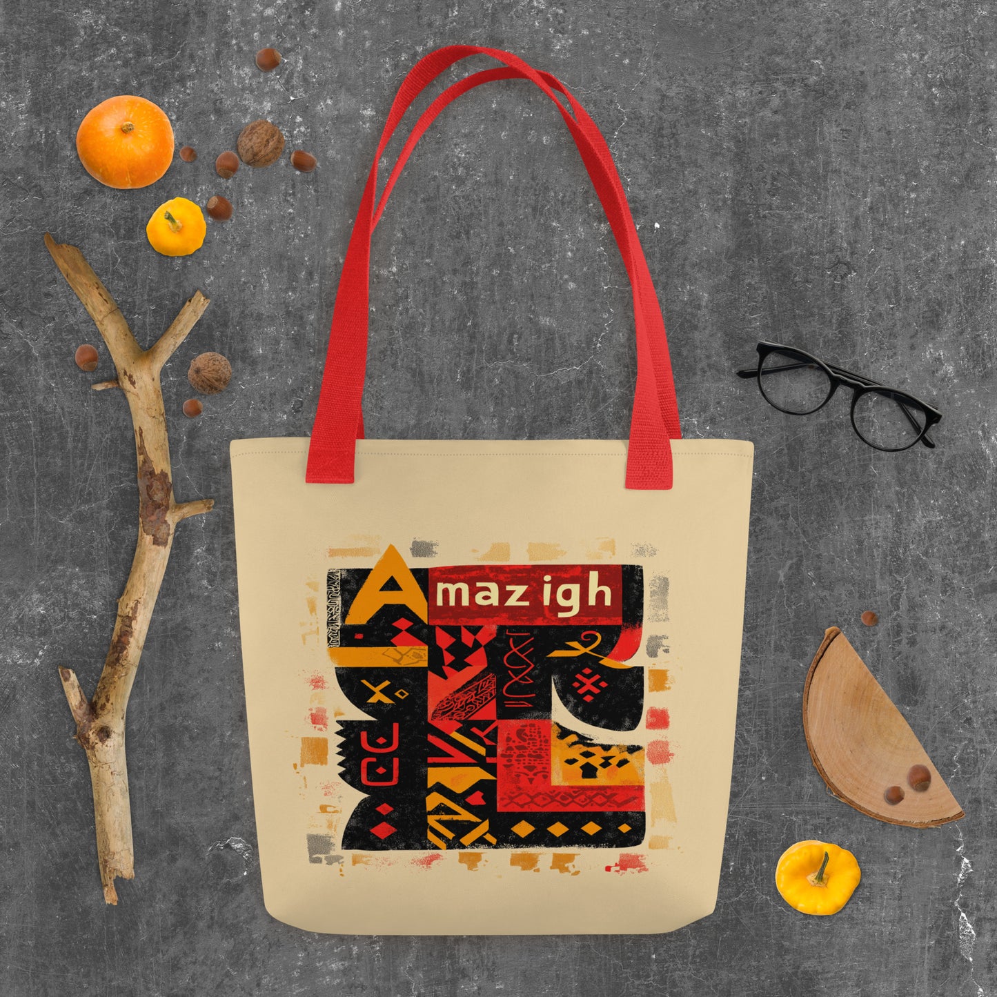 Sac fourre-tout au design amazigh – Motifs berbères traditionnels et style moderne