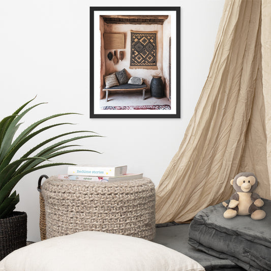 Traditional Berber Home Decor: A Tribute to Amazigh Craftsmanship and Heritage - Framed poster