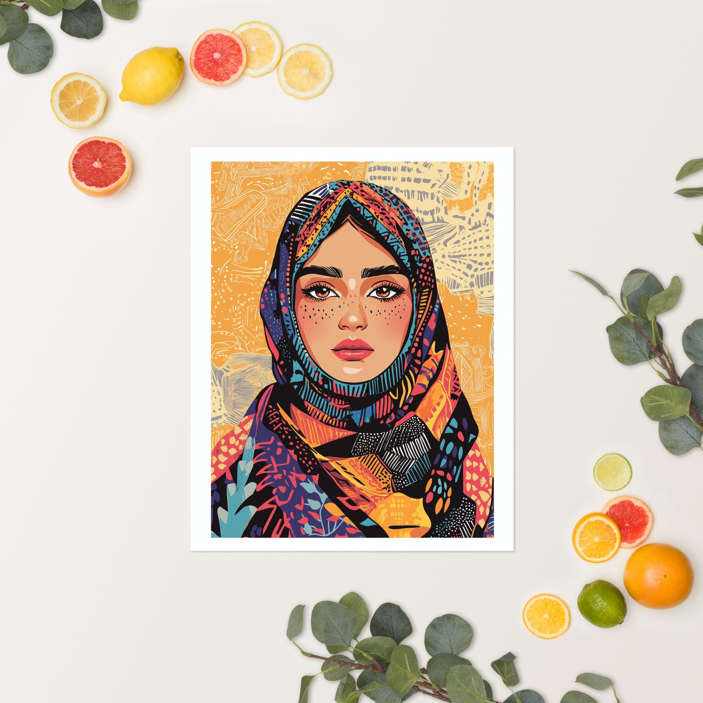 Portrait of a Berber Woman: Poster Celebrating Amazigh Grace and Tradition