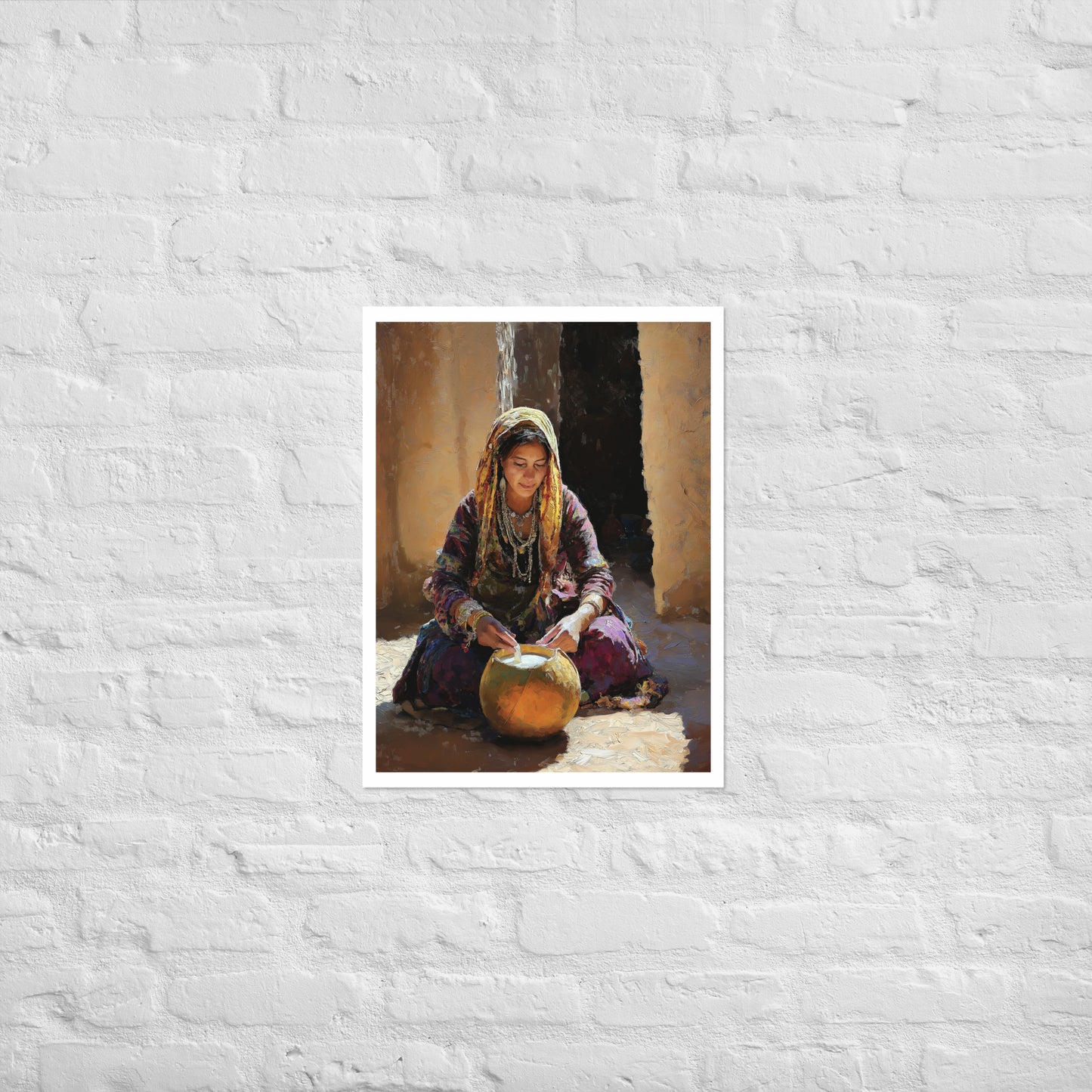 Berber Woman Portrait Poster – Authentic Amazigh Art Design