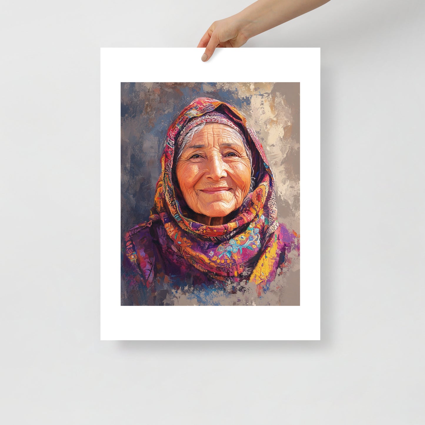 Traditional Berber Woman Portrait Poster – Amazigh Cultural Art