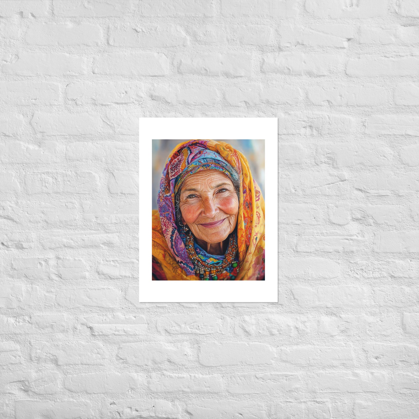 Iconic Amazigh Woman Portrait Poster – Berber Heritage and Art