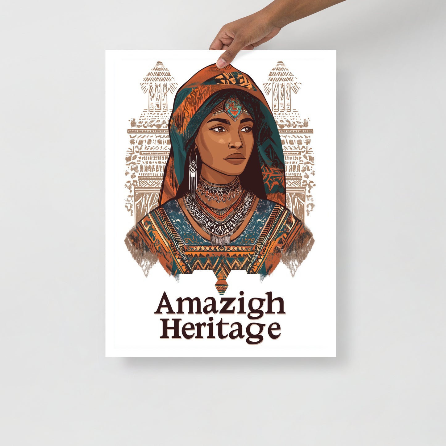 Timeless Amazigh Woman Poster – Berber Heritage and Elegance