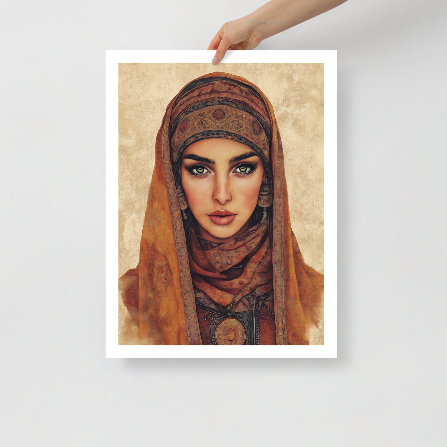 Authentic Amazigh Woman Portrait Poster – Berber Culture in Art