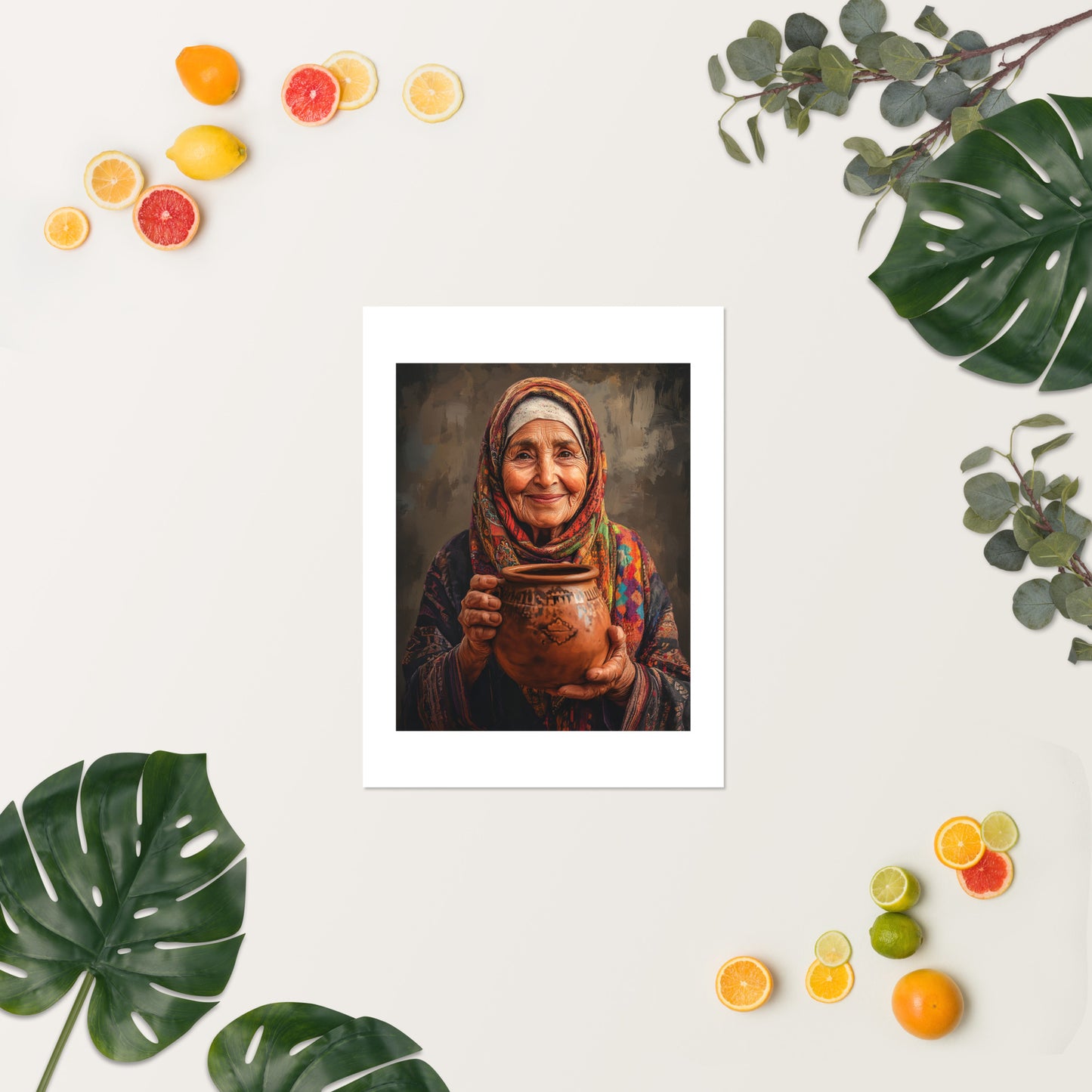 Affiche Portrait de Femme Amazighe Rayonnante – Culture et Tradition Berbères