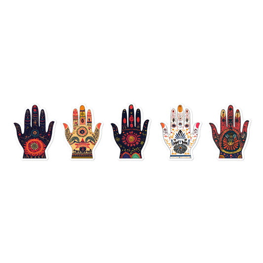 Five Hands of Fatima Sticker – Amazigh Heritage and Berber Tribal Art