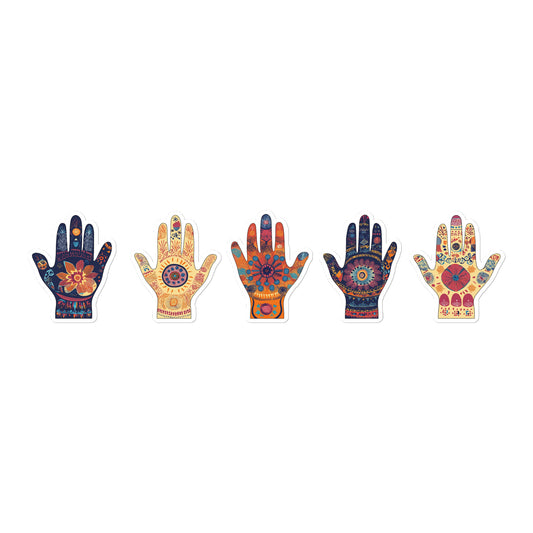 Five Hands of Fatima Sticker – Berber Jewelry and Amazigh Tribal Symbols