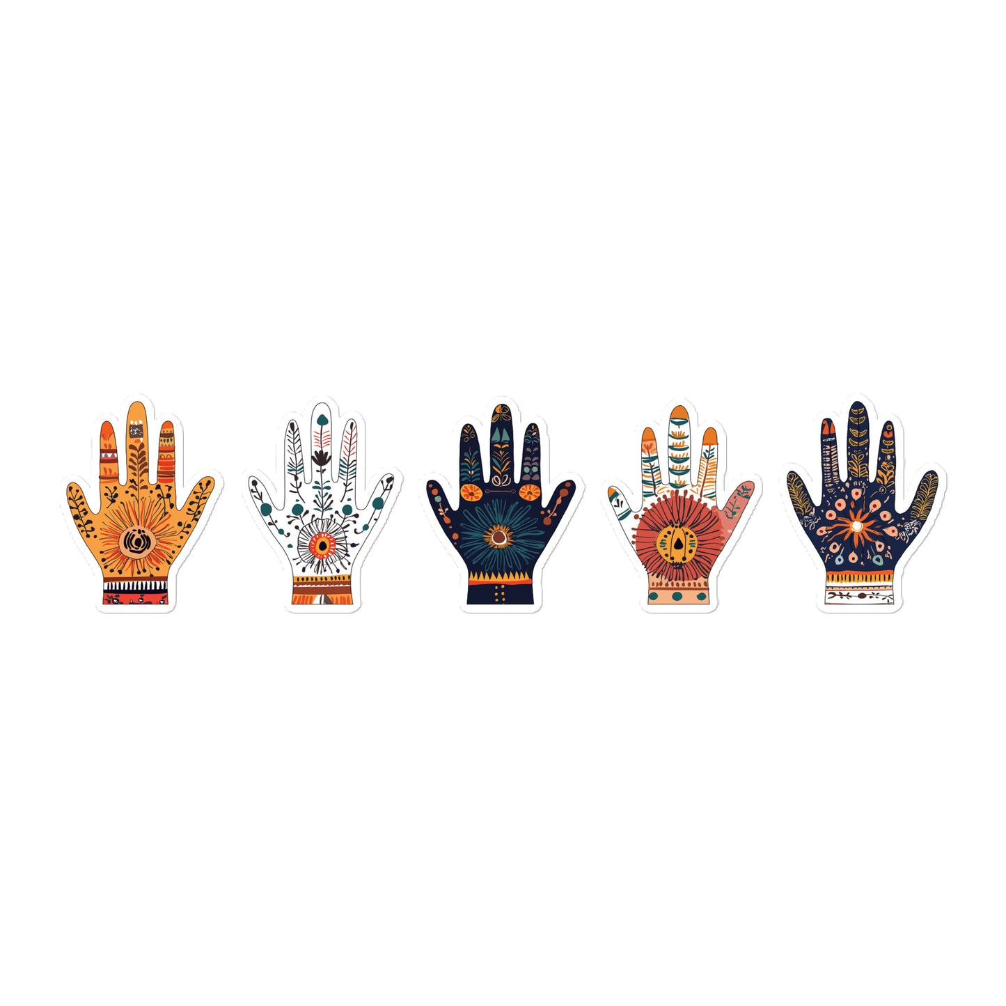 Five Hands of Fatima Sticker – Amazigh Symbols and Berber Tribal Heritage