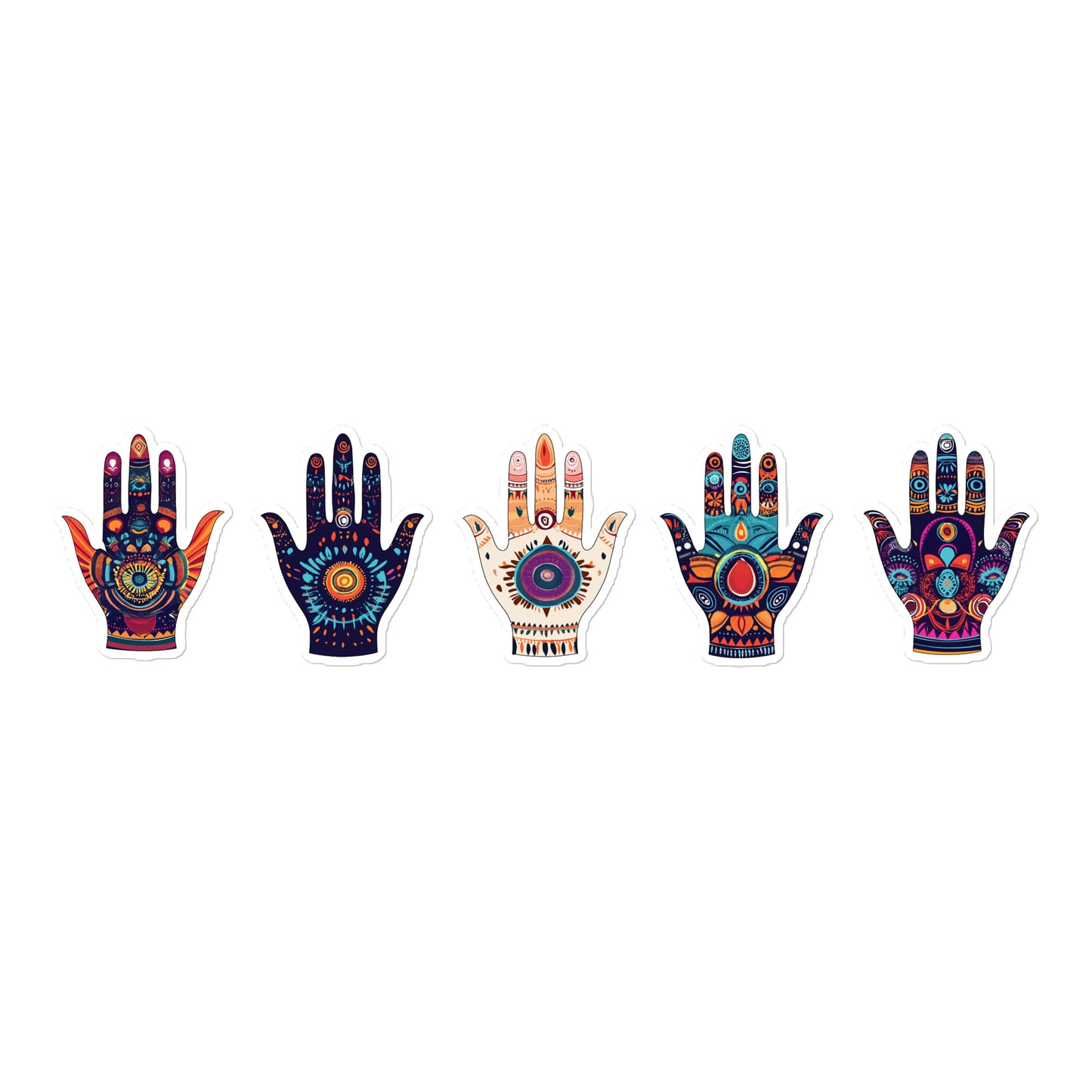 Five Hands of Fatima Sticker – Berber Heritage and Amazigh Tribal Art