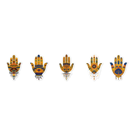 Five Hands of Fatima Sticker – Berber Tribal Art and Amazigh Symbols