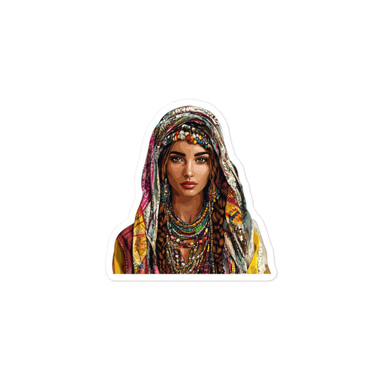 Berber Woman Portrait Sticker - Celebrating Heritage