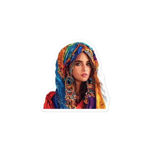 Berber Jewelry Sticker - Intricate Geometric Art