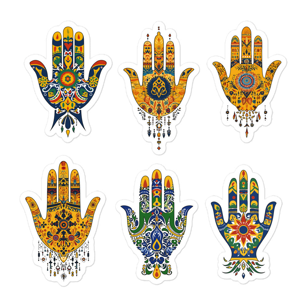 Six Hands of Fatima Sticker – Amazigh Symbols and Bold Berber Designs