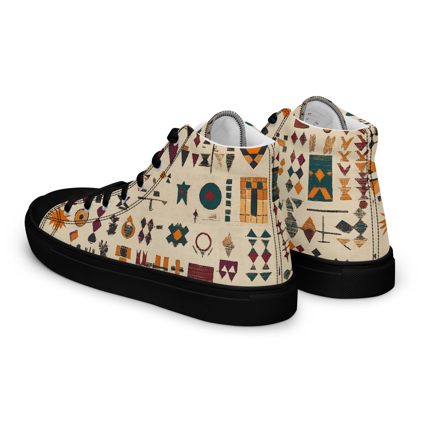 Men’s High Top Canvas Shoes – Berber Heritage and Amazigh Symbols