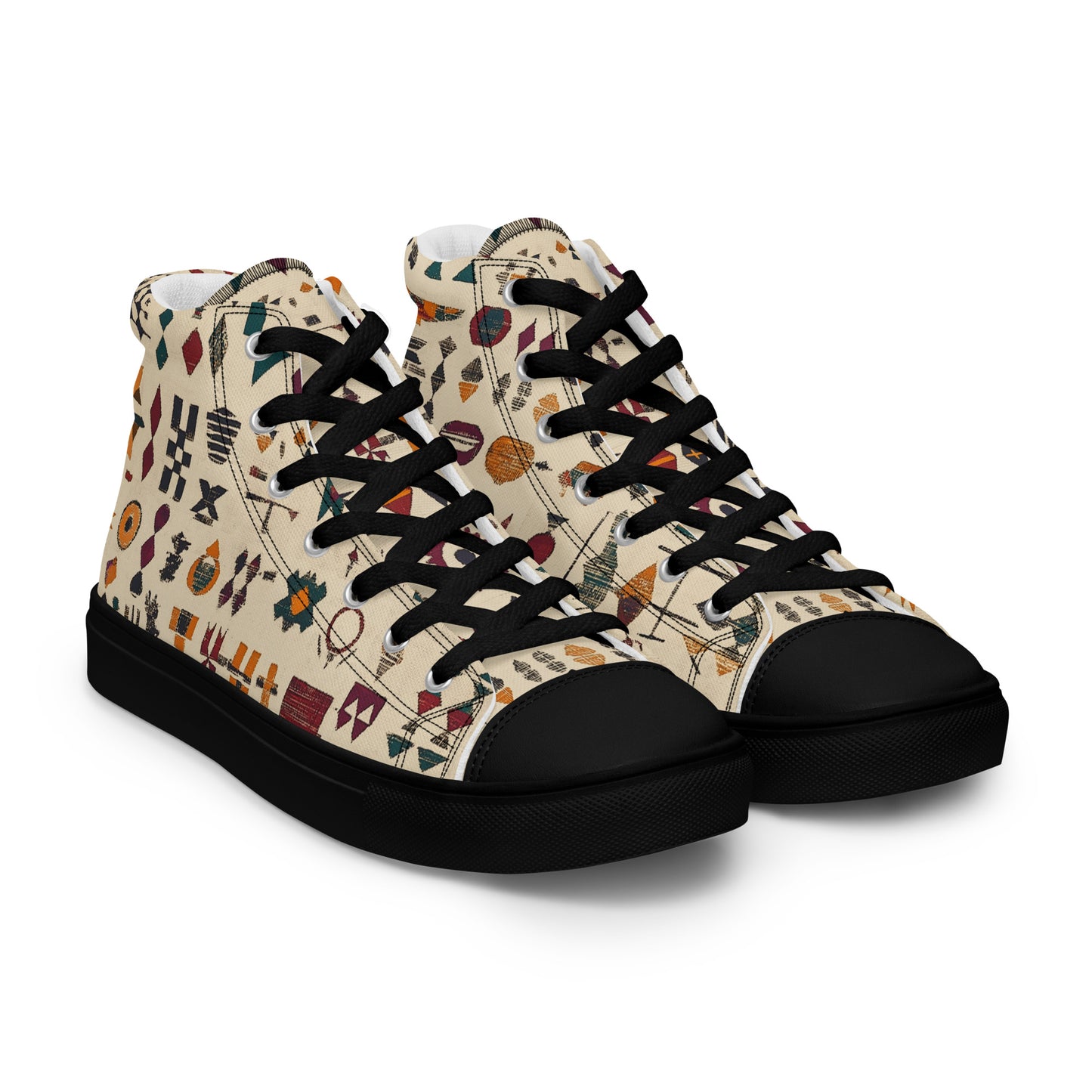 Men’s High Top Canvas Shoes – Berber Heritage and Amazigh Symbols