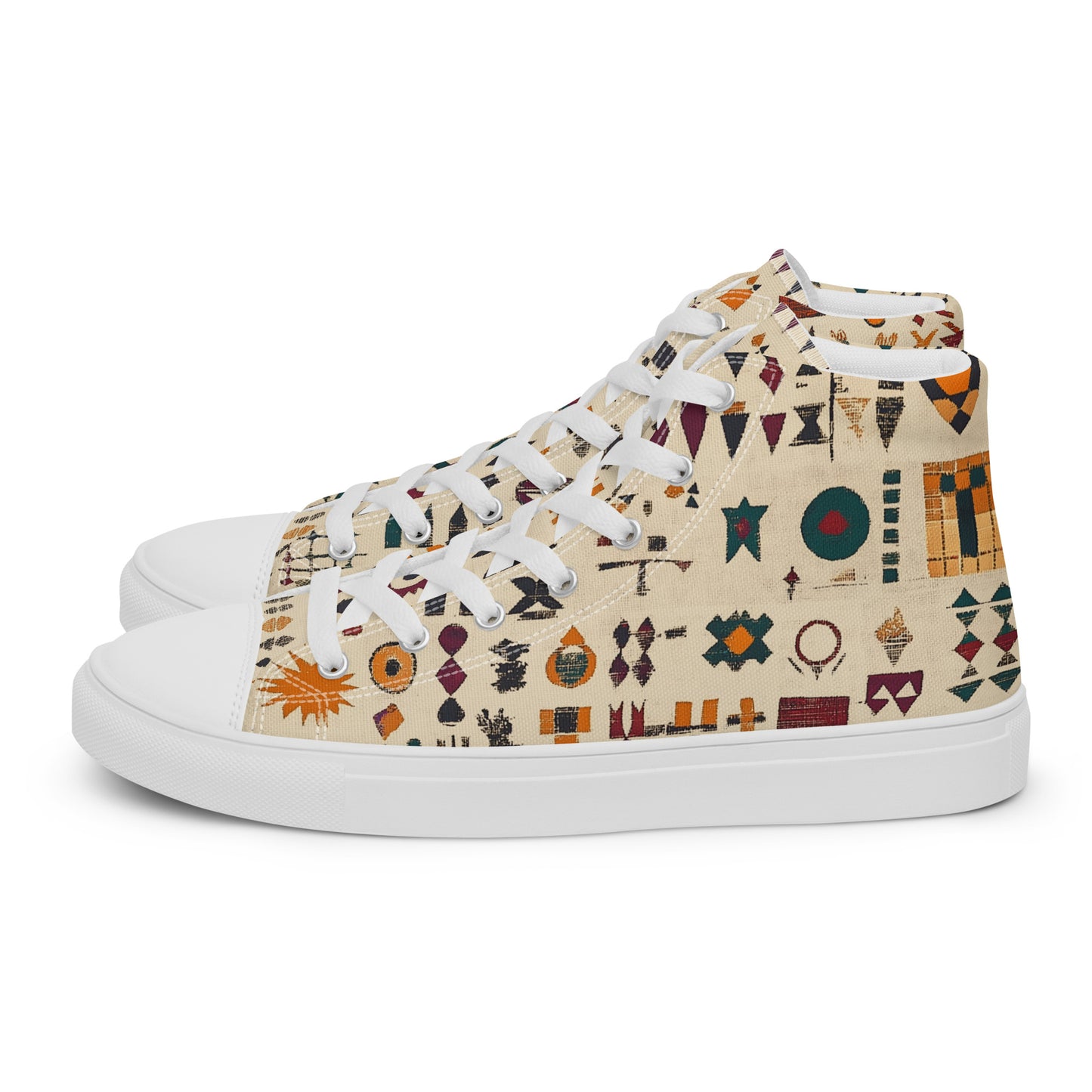 Men’s High Top Canvas Shoes – Berber Heritage and Amazigh Symbols