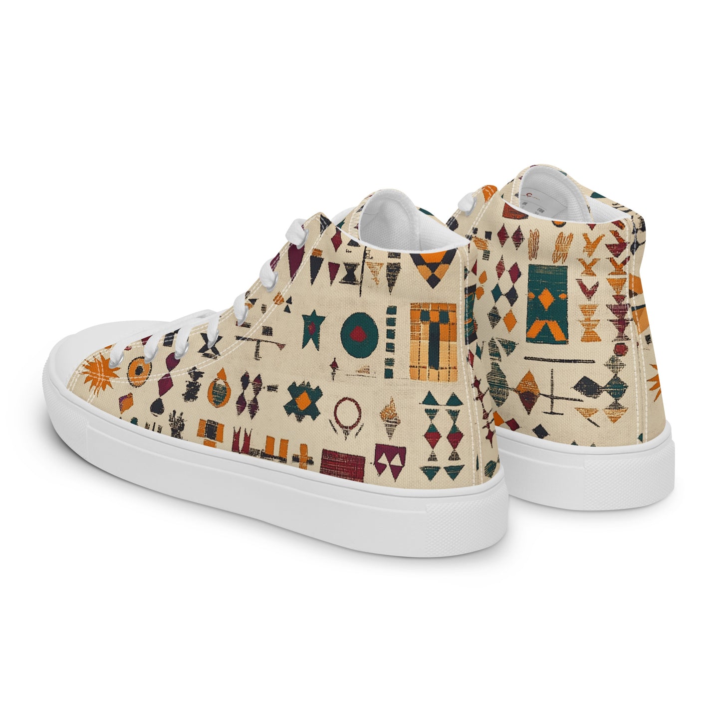 Men’s High Top Canvas Shoes – Berber Heritage and Amazigh Symbols