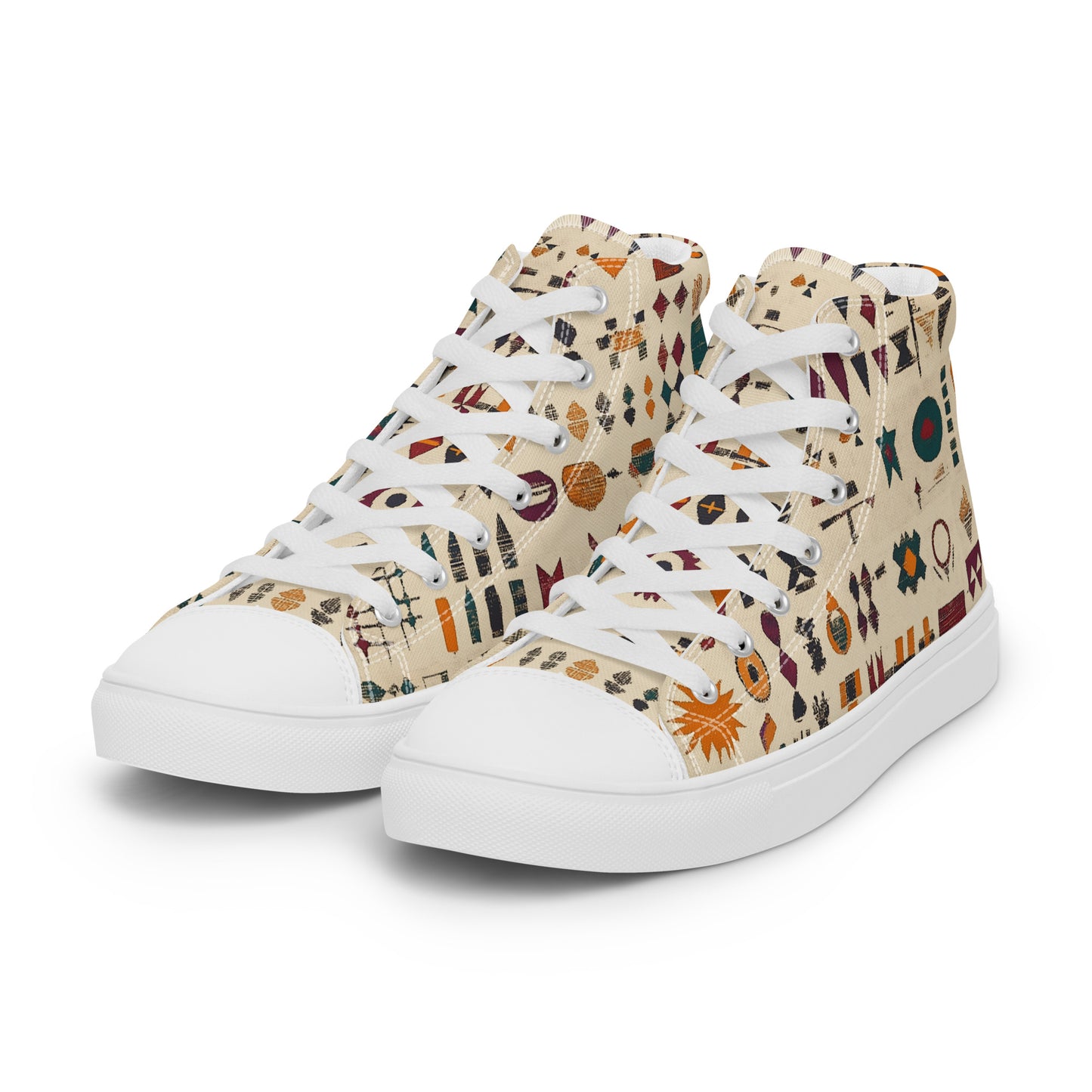 Men’s High Top Canvas Shoes – Berber Heritage and Amazigh Symbols