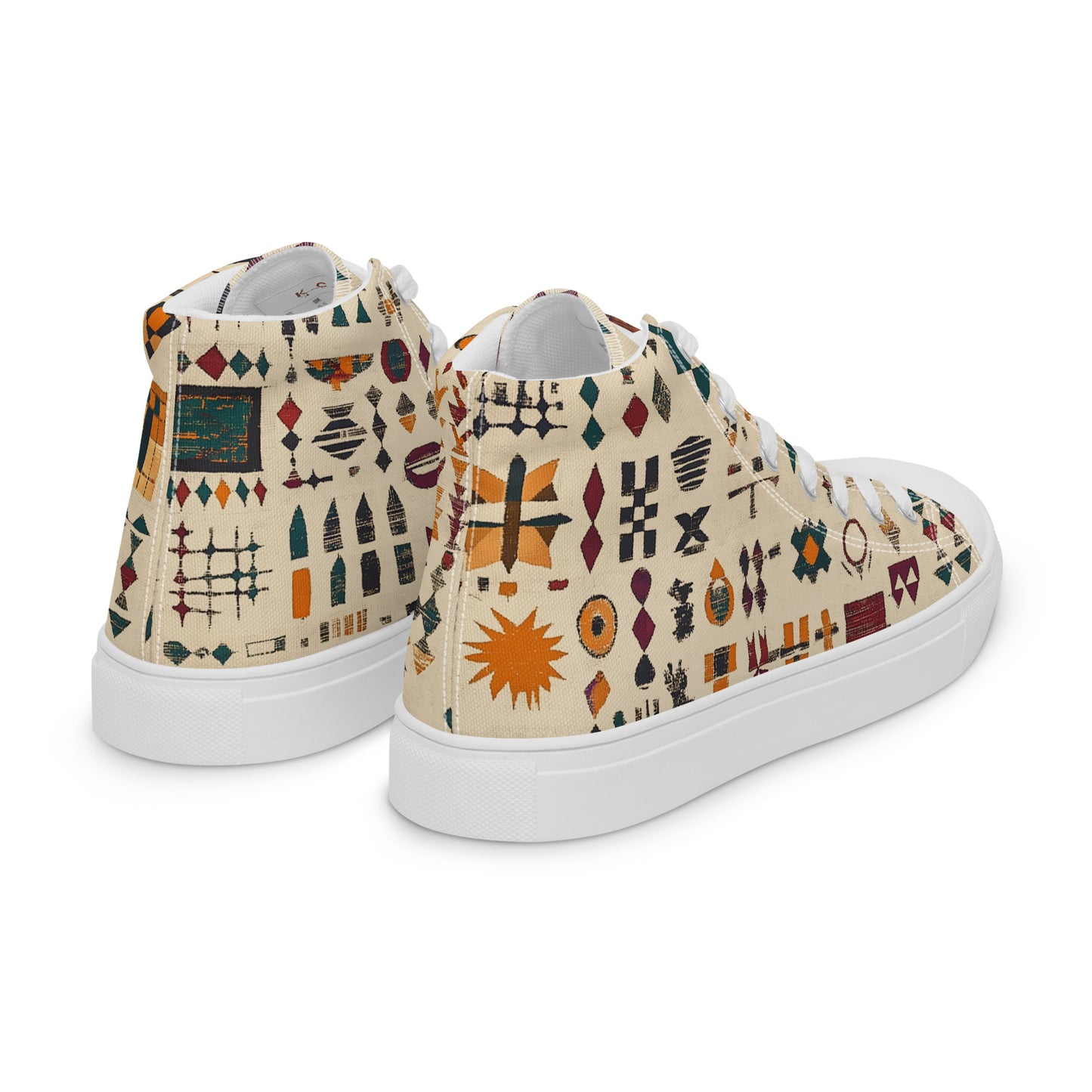 Men’s High Top Canvas Shoes – Berber Heritage and Amazigh Symbols