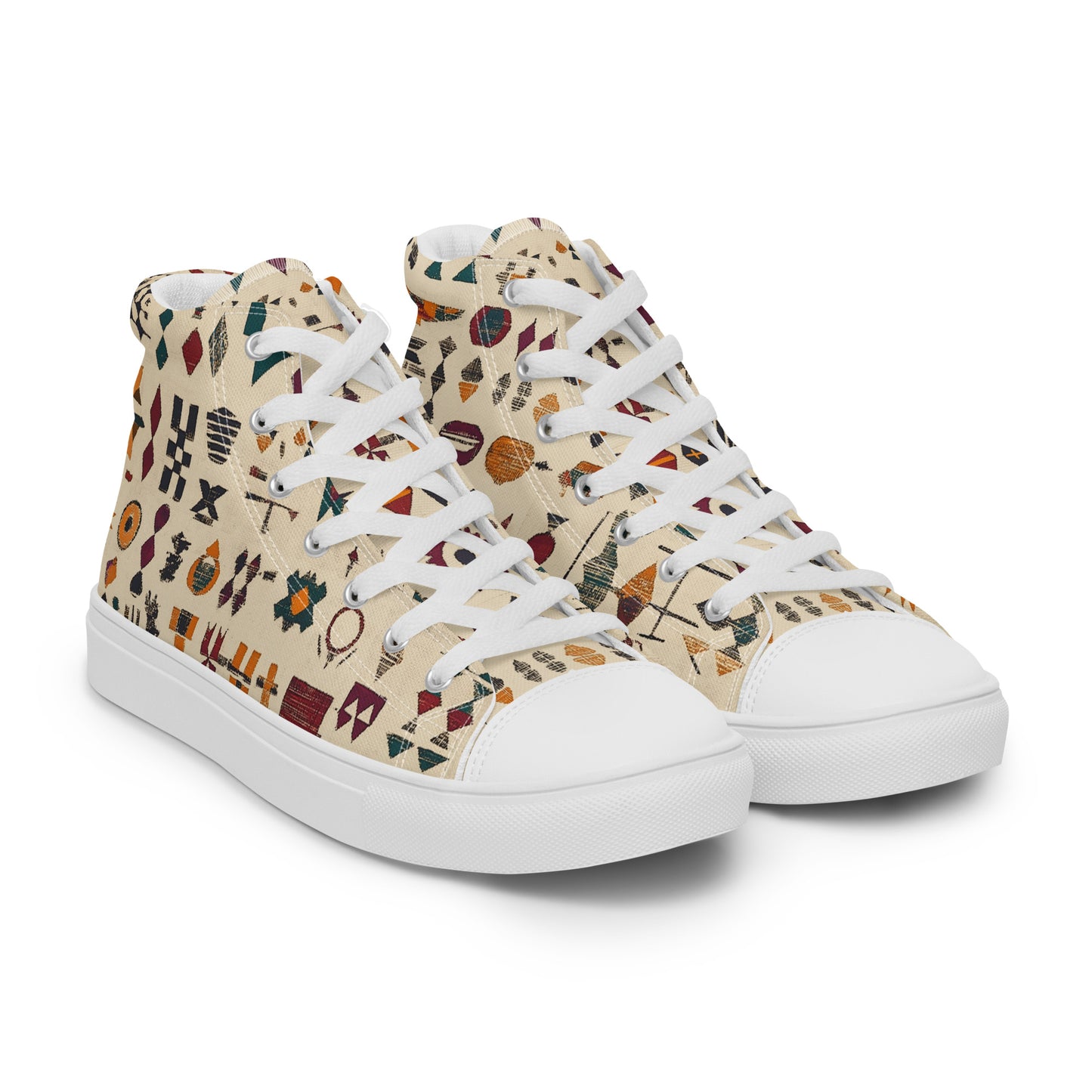 Men’s High Top Canvas Shoes – Berber Heritage and Amazigh Symbols