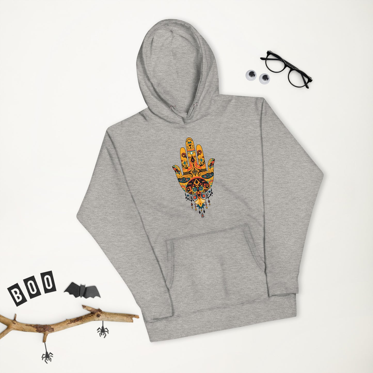 Hand of Fatima Women's Hoodie – Amazigh Symbols and Spiritual Protection