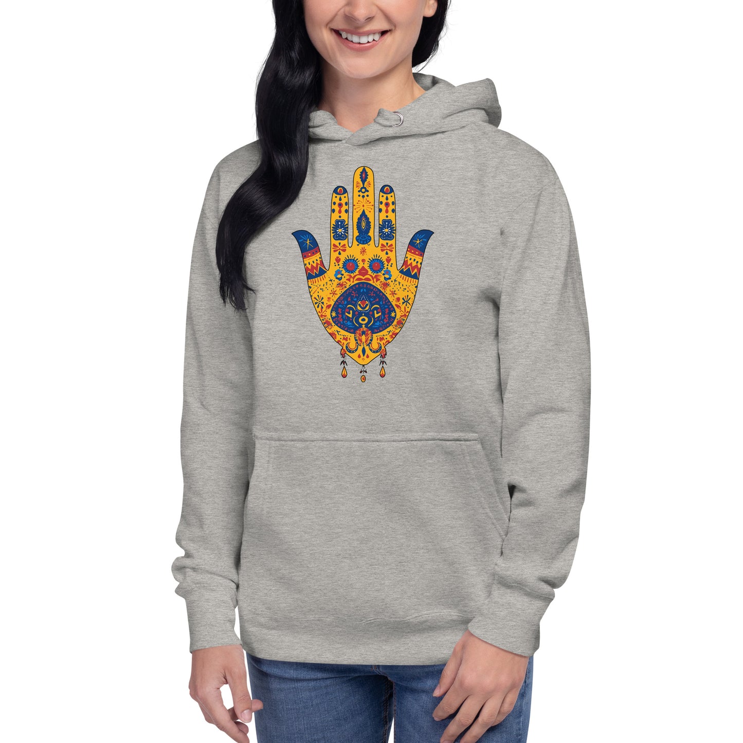 Hand of Fatima Women's Hoodie – Amazigh Symbols and Cultural Elegance