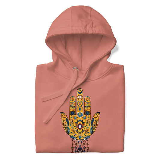 Women’s Hand of Fatma Hoodie – Amazigh Symbols and Berber Elegance