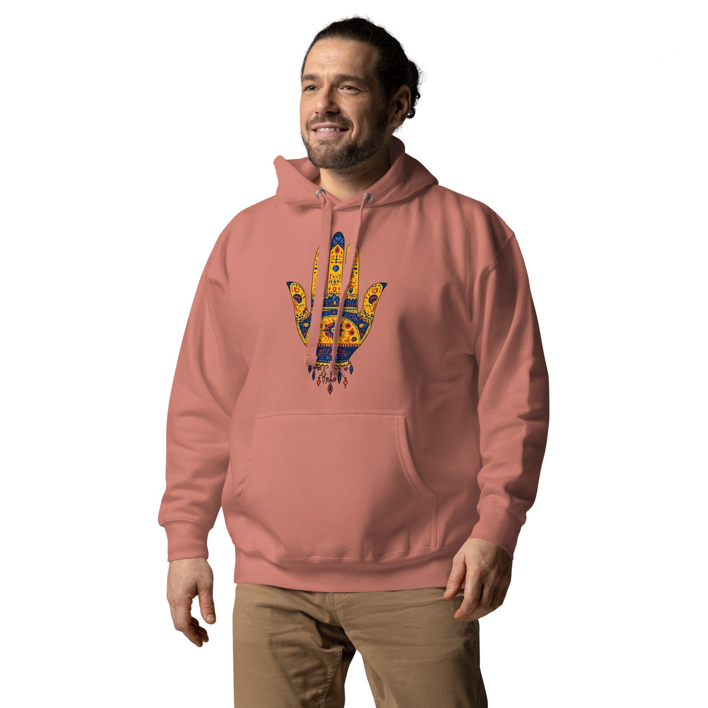 Men's Hand of Fatima Hoodie – Berber Heritage and Spiritual Protection