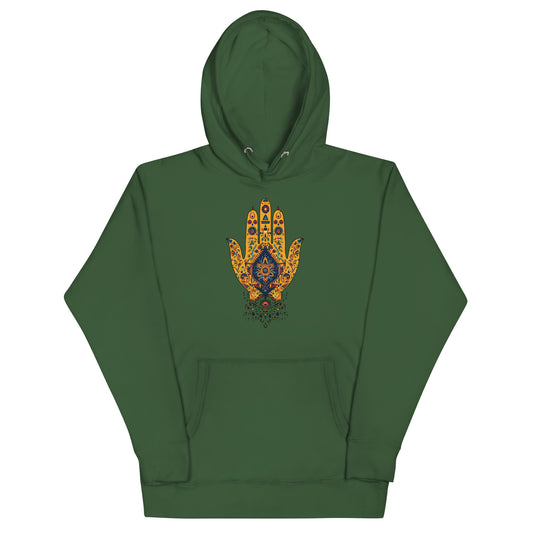 Men’s Hand of Fatma Hoodie – Berber Symbols and Spiritual Power