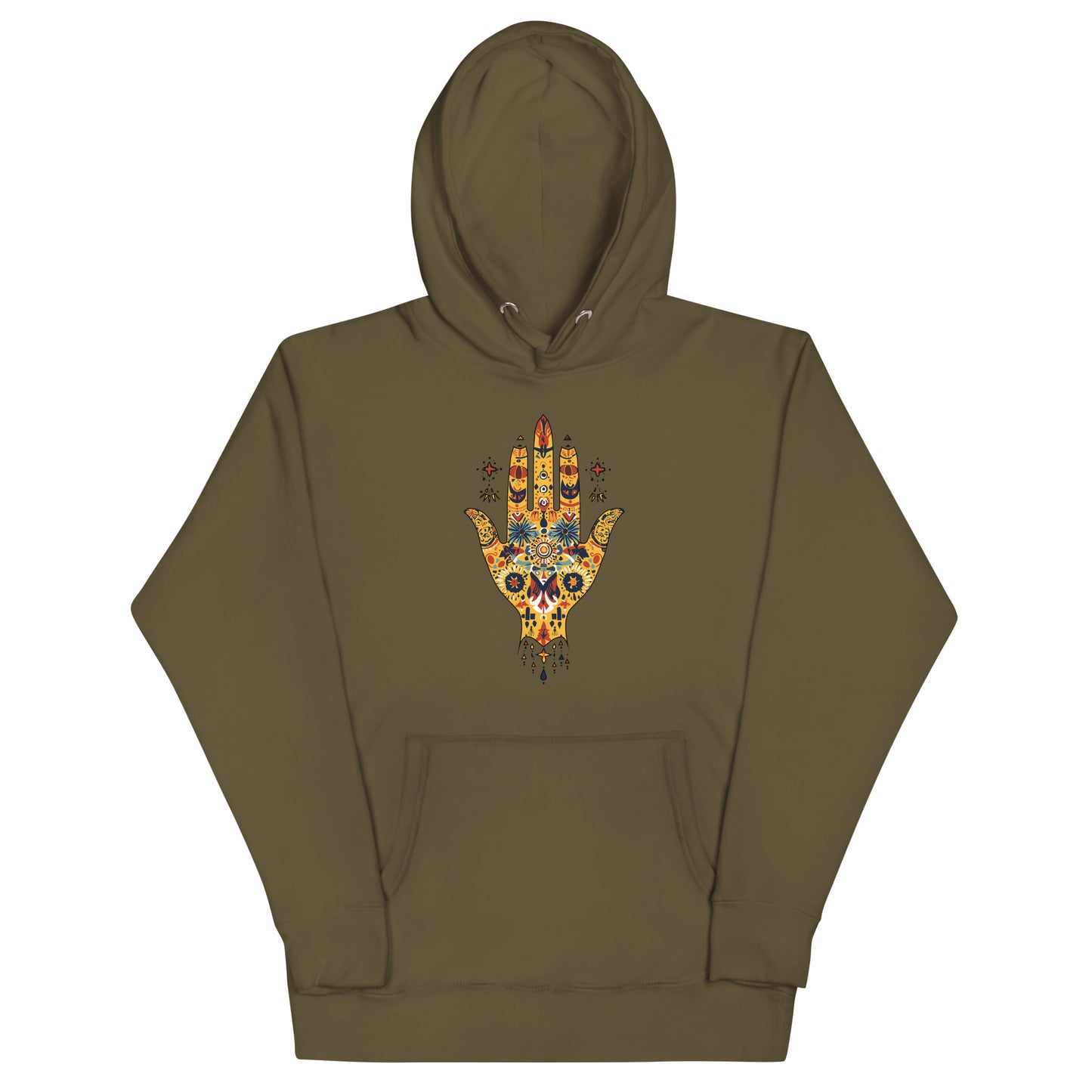 Women’s Hand of Fatma Hoodie – Berber Symbols and Spiritual Protection