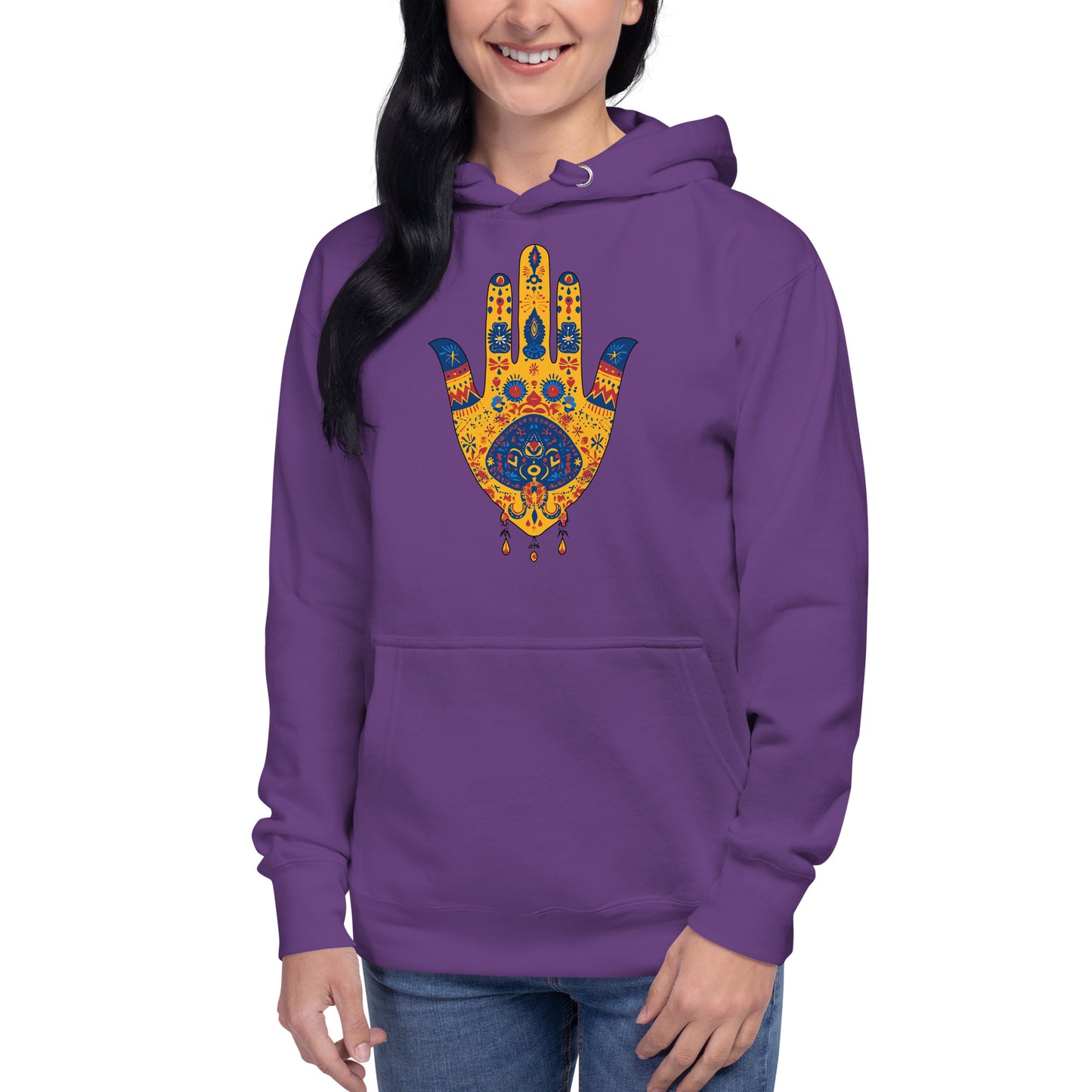 Hand of Fatima Women's Hoodie – Amazigh Symbols and Cultural Elegance