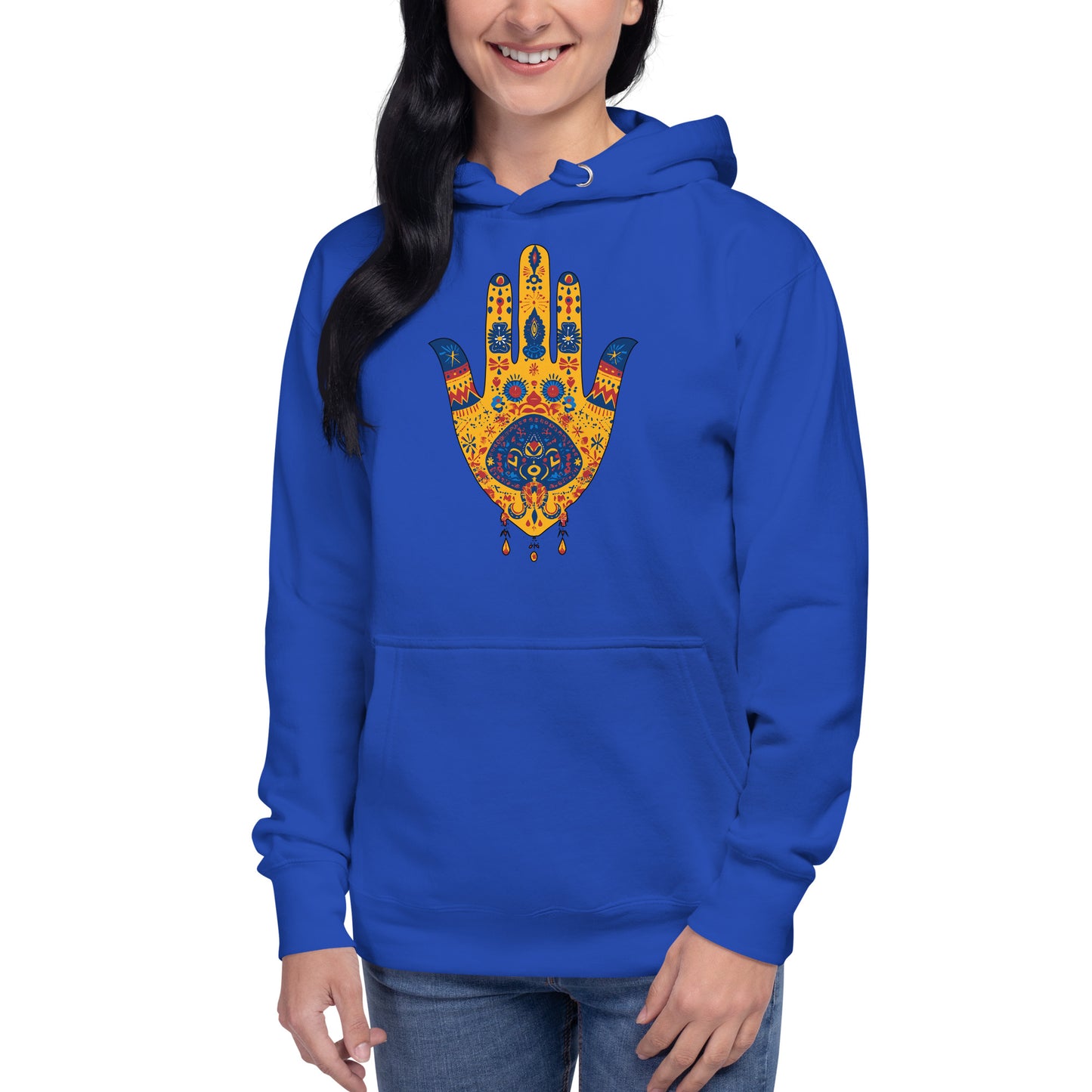 Hand of Fatima Women's Hoodie – Amazigh Symbols and Cultural Elegance