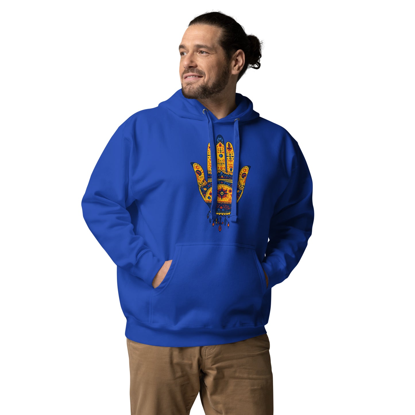 Men's Hand of Fatima Hoodie – Berber Heritage and Spiritual Protection