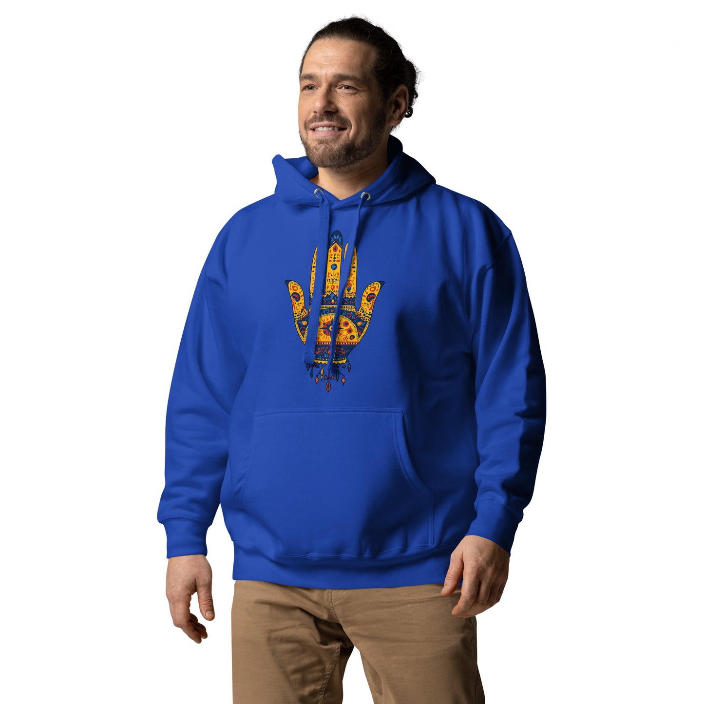 Men's Hand of Fatima Hoodie – Berber Heritage and Spiritual Protection