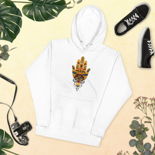 Hand of Fatima Men's Hoodie – Amazigh Symbols and Spiritual Protection