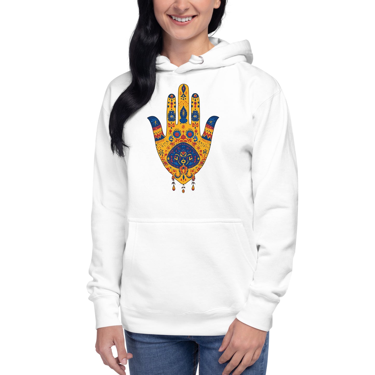 Hand of Fatima Women's Hoodie – Amazigh Symbols and Cultural Elegance