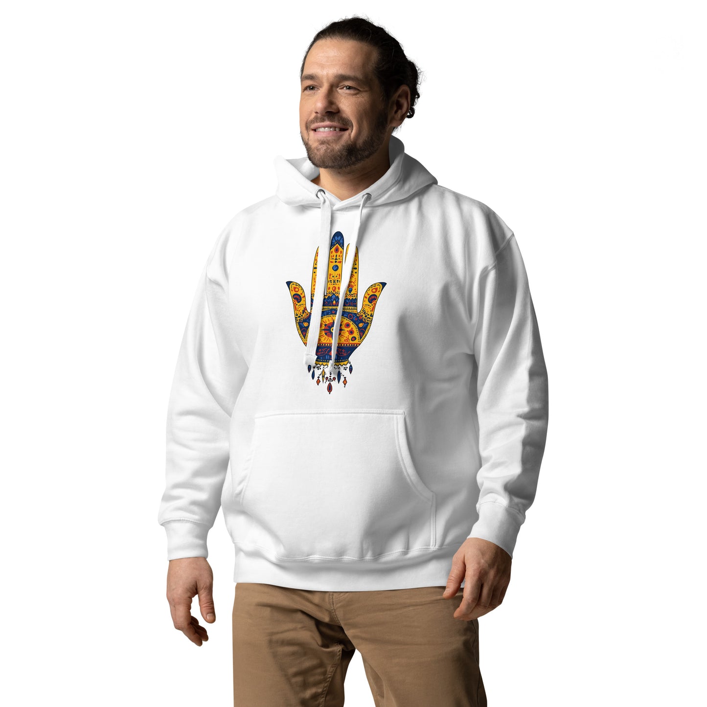 Men's Hand of Fatima Hoodie – Berber Heritage and Spiritual Protection