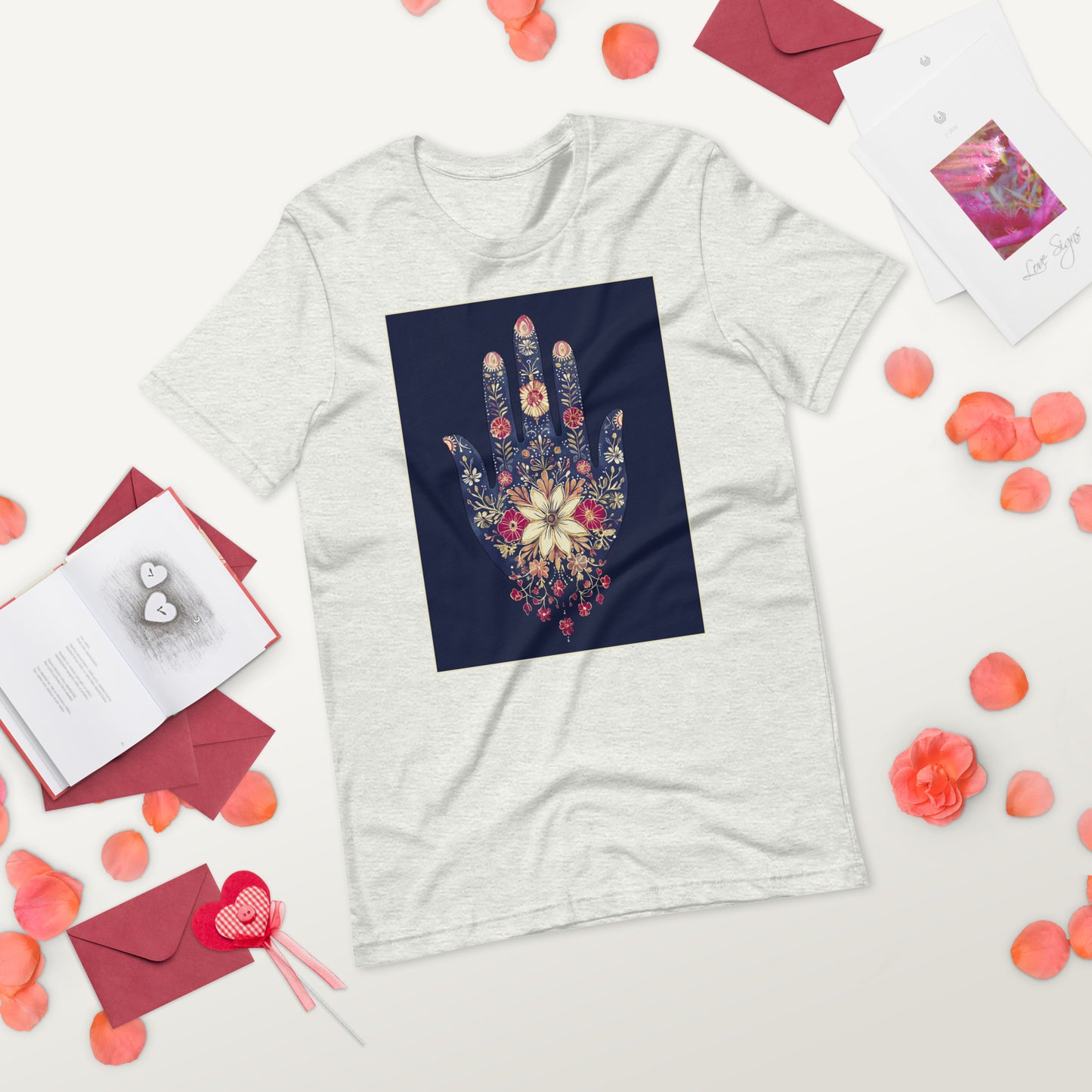 Hand of Fatima Women's T-Shirt - Amazigh Protection Symbol with Elegant Berber Patterns | Ketama Creations