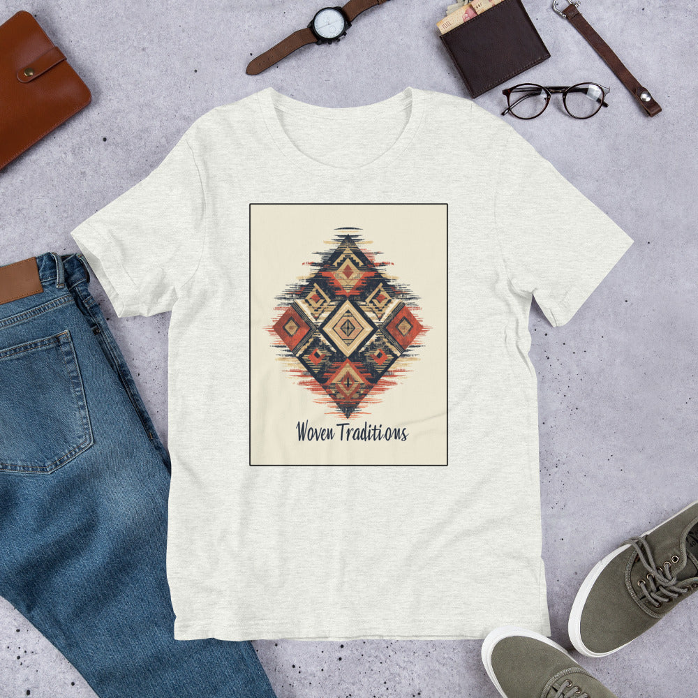 Woven Traditions Men's T-Shirt - Amazigh Berber Design | Ketama Creations