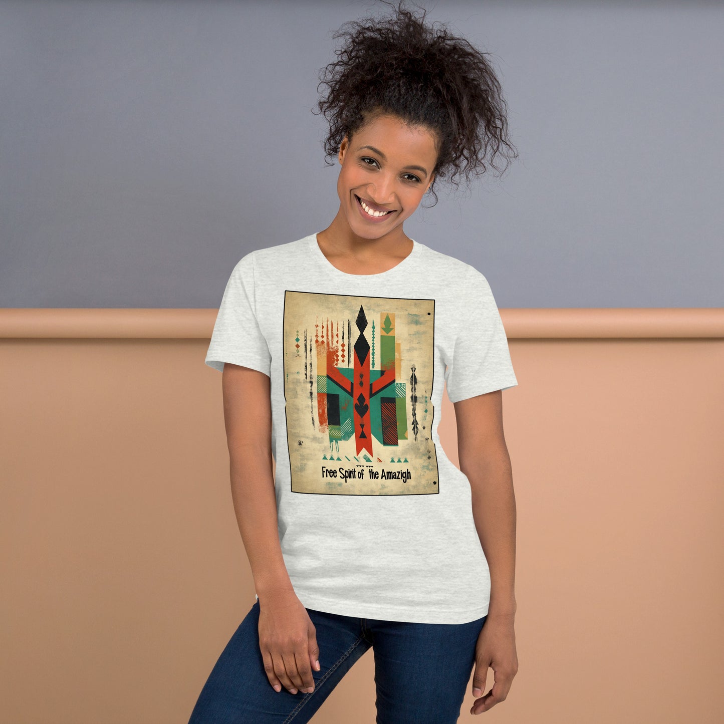 The Free Spirit of the Amazigh Women's T-Shirt - Celebrate Amazigh Heritage | Ketama Creations