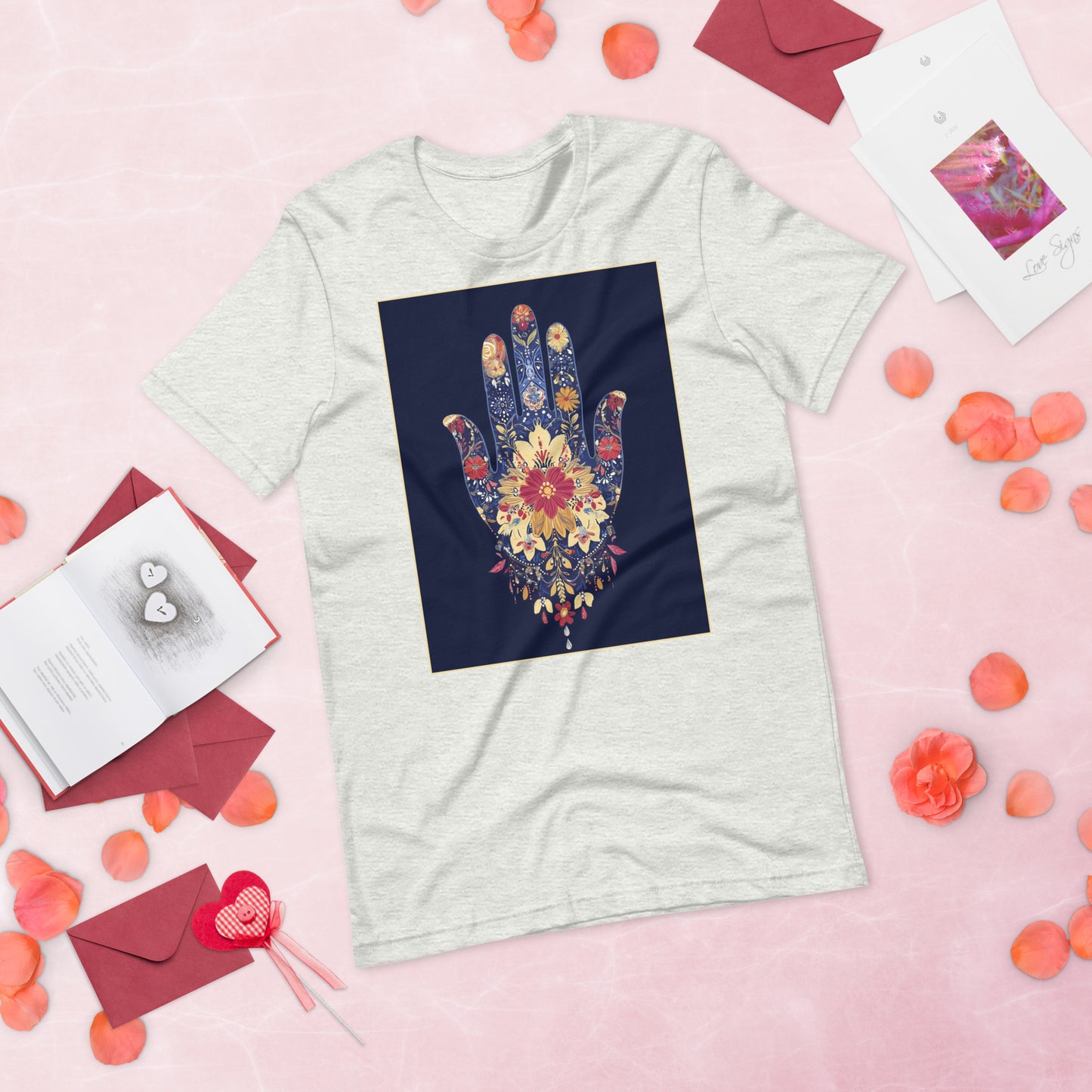 Hand of Fatima Women's T-Shirt - Amazigh Protection Symbol with Stylish Berber Patterns | Ketama Creations