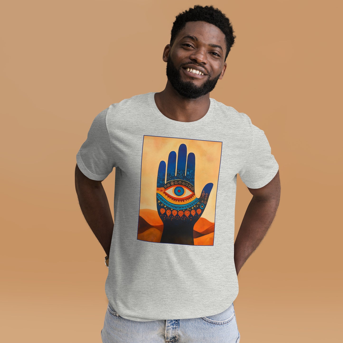 Hand of Fatima Men's T-Shirt - Berber Symbol of Protection and Amazigh Pride | Ketama Creations