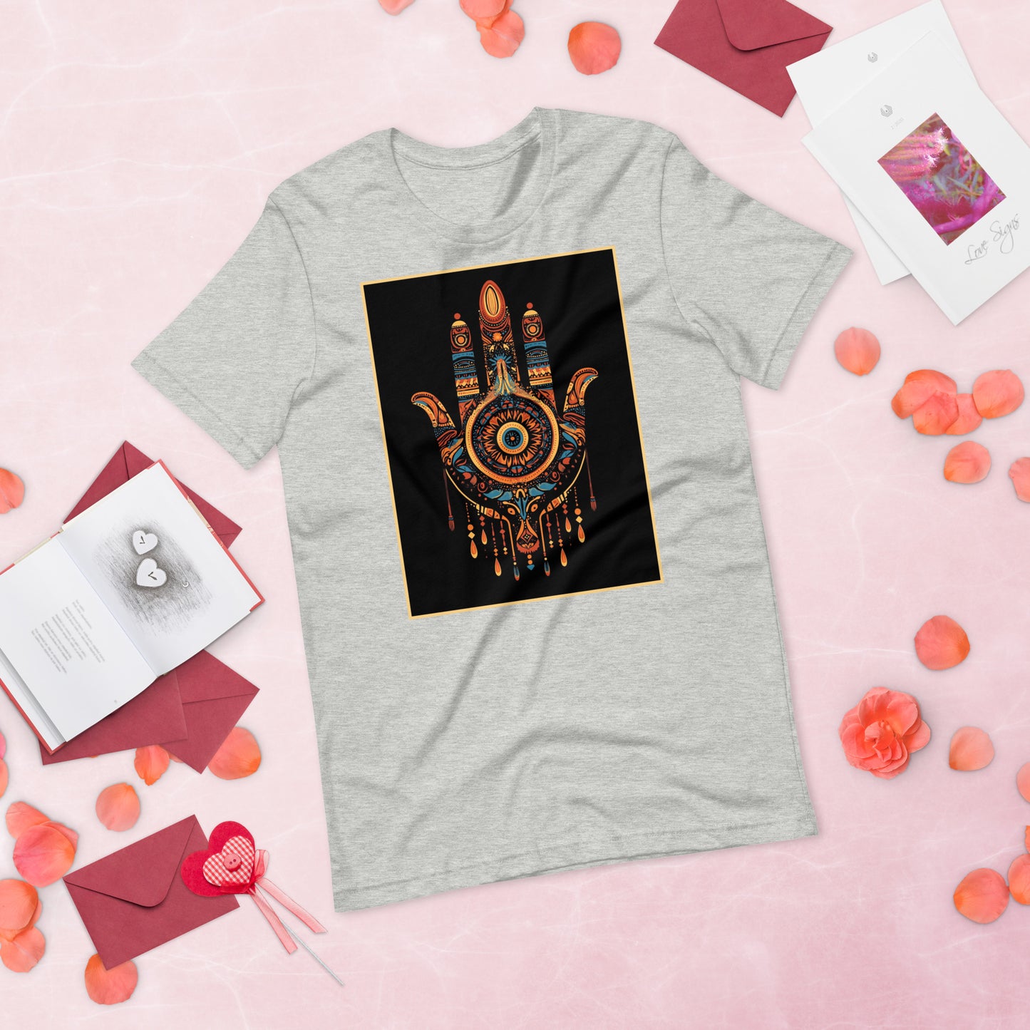 Hand of Fatima Women's T-Shirt - Elegant Amazigh Symbol of Protection | Ketama Creations